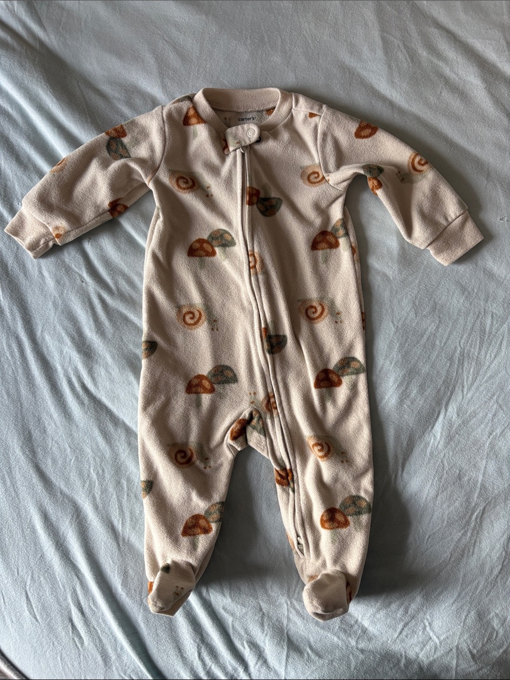 Carter’s Mushroom and Snail Print Fleece Pajamas